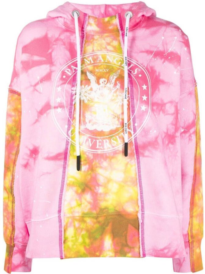 Palm Angels Hoodie met tie-dye print Roze
