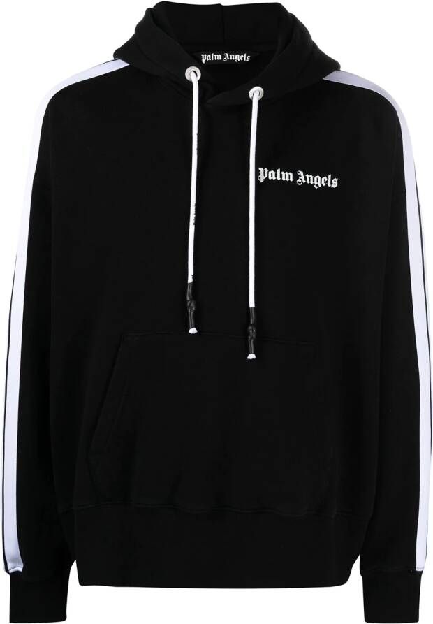Palm Angels Hoodie met zijstreep Zwart