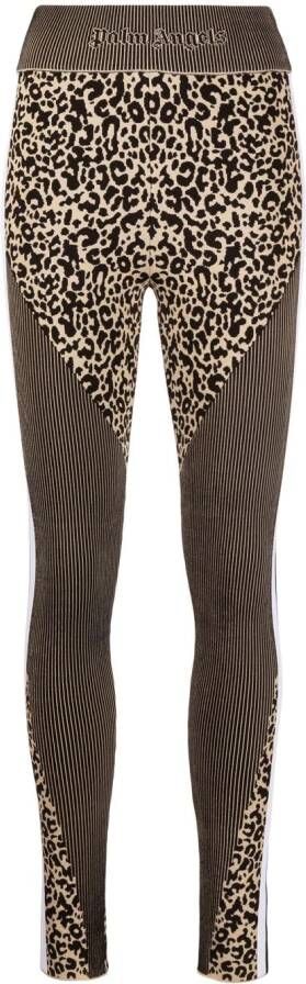 Palm Angels Intarsia legging Zwart