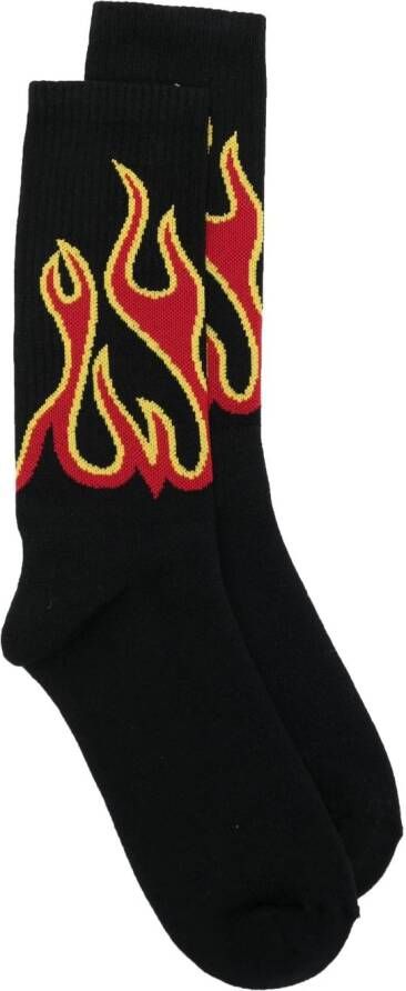 Palm Angels Intarsia sokken Zwart
