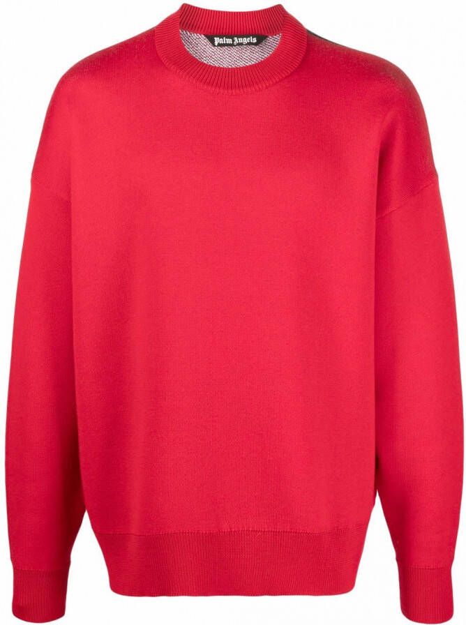 Palm Angels Intarsia trui Rood