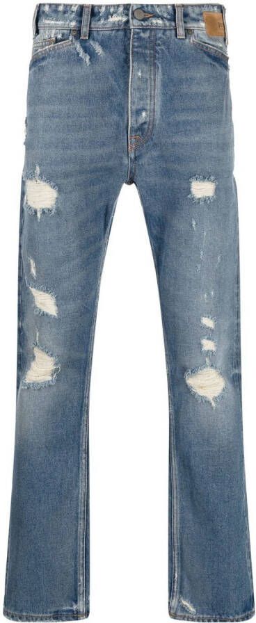 Palm Angels Jeans met gescheurd detail Blauw