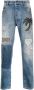 Palm Angels Jeans met patchwork Blauw - Thumbnail 1
