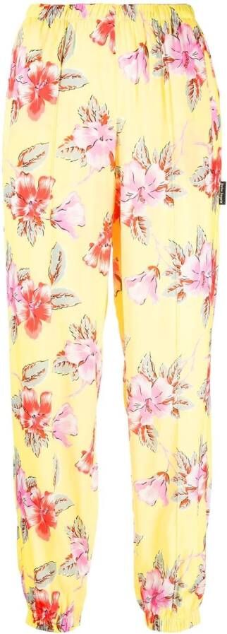 Palm Angels Joggingbroek met bloemenprint Geel