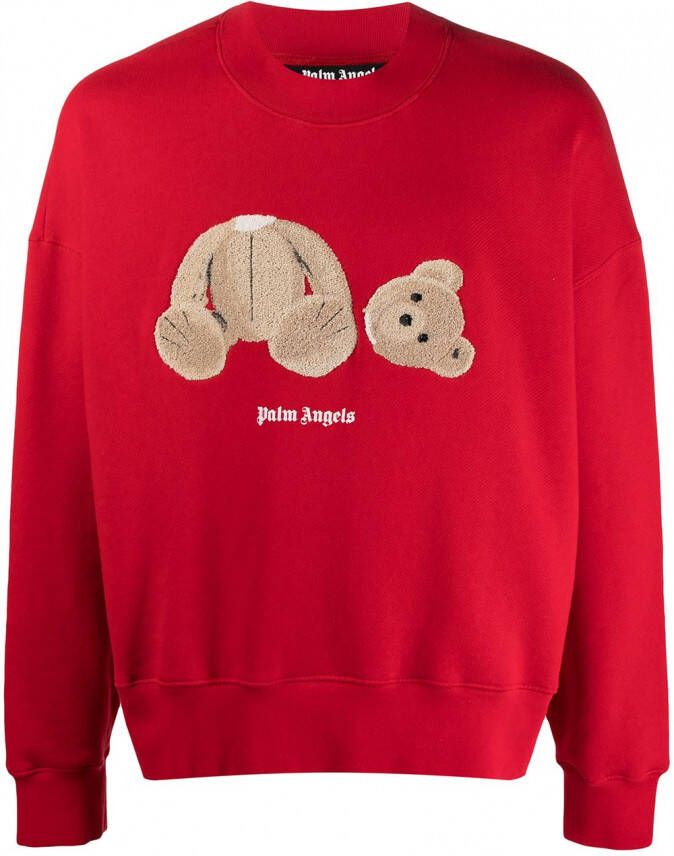 Palm Angels Katoenen sweater Rood