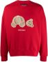 Palm Angels Katoenen sweater Rood - Thumbnail 1