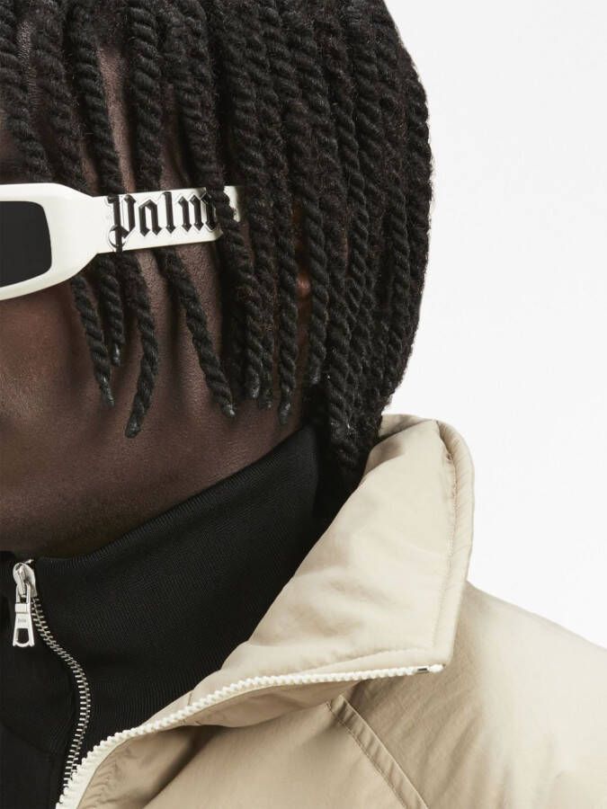 Palm Angels Eyewear Ker zonnebril met logoprint Wit