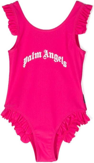 Palm Angels Kids Badpak met logoprint Roze