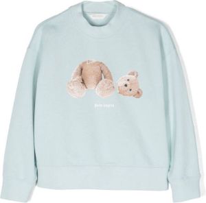 Palm Angels Kids Sweater met print Blauw