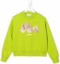 Palm Angels Kids Sweater met teddybeerprint Groen - Thumbnail 1
