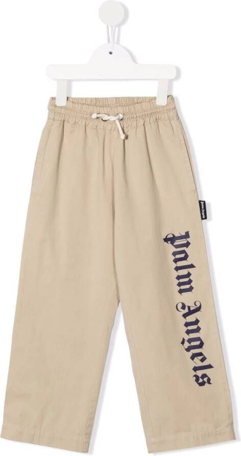 Palm Angels Kids Broek met trekkoord Beige