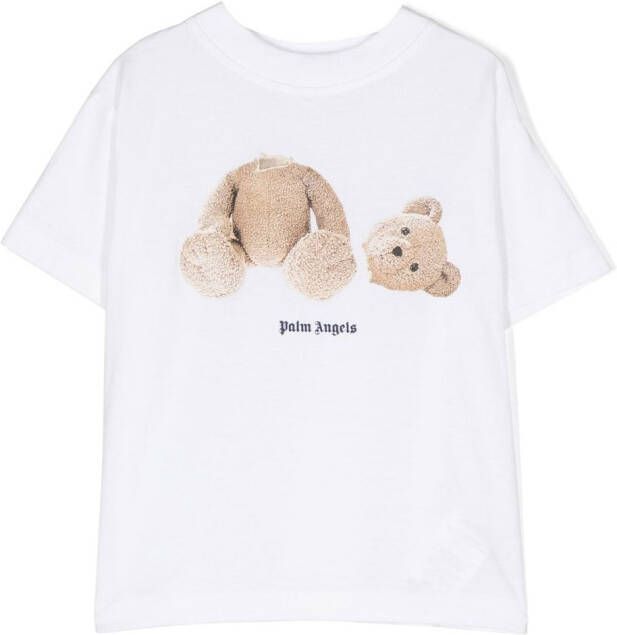 Palm Angels Kids T-shirt van biologisch katoen Wit
