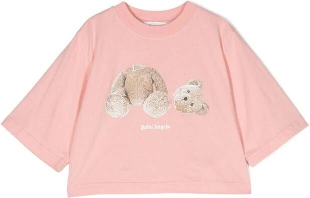 Palm Angels Kids Cropped top Roze