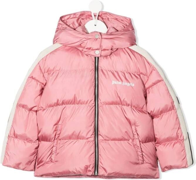 Palm Angels Kids Donsjack met capuchon Roze