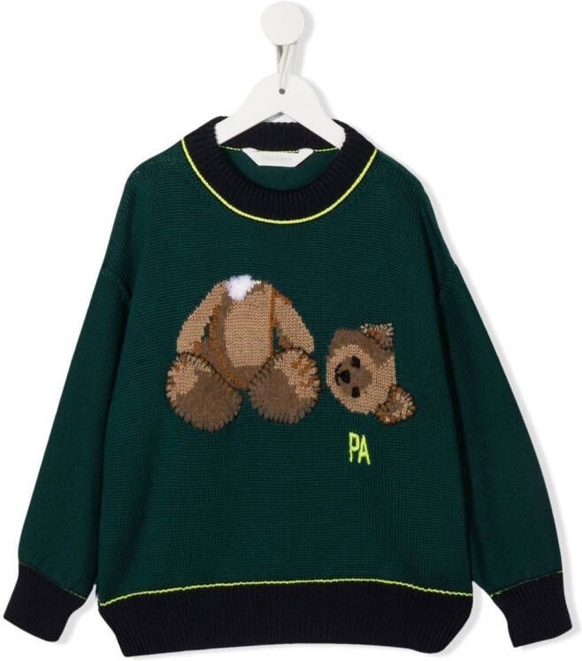 Palm Angels Kids Gebreide trui Groen