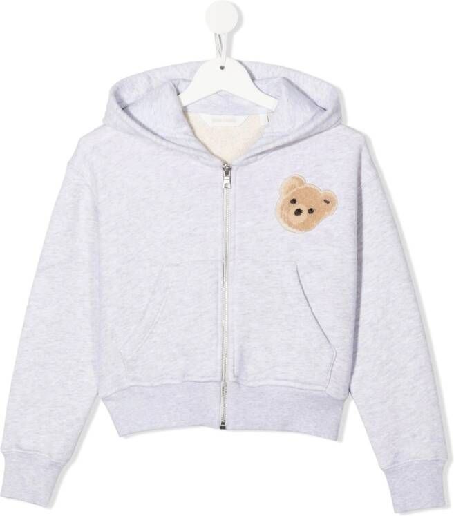 Palm Angels Kids Hoodie met teddybeerprint Grijs