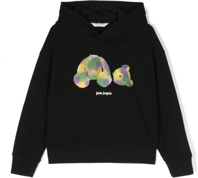 Palm Angels Kids Kill The Bear katoenen hoodie Zwart