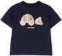 Palm Angels Kids T-shirt met logoprint Blauw - Thumbnail 1