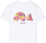 Palm Angels Kids T-shirt met logoprint Wit - Thumbnail 1