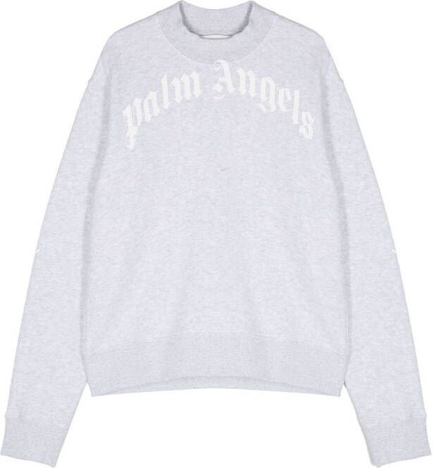 Palm Angels Kids Sweater met logoprint Grijs