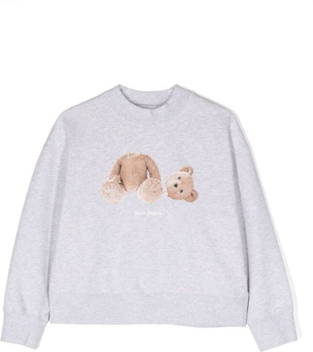 Palm Angels Kids Trui met logoprint Grijs
