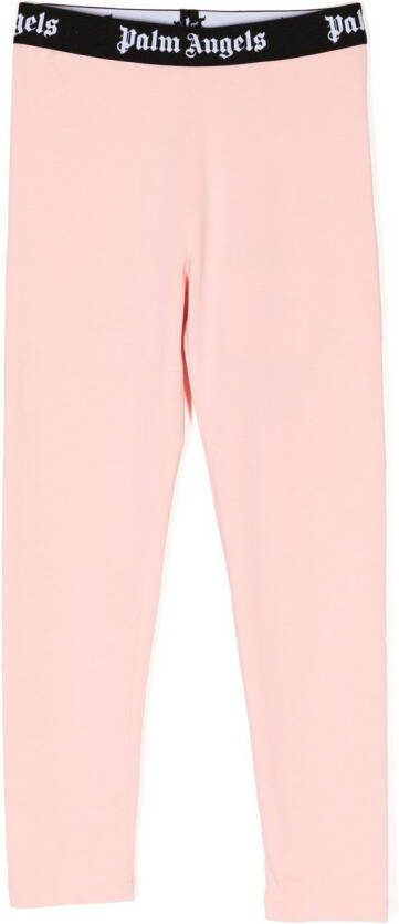 Palm Angels Kids Legging met logoband Roze