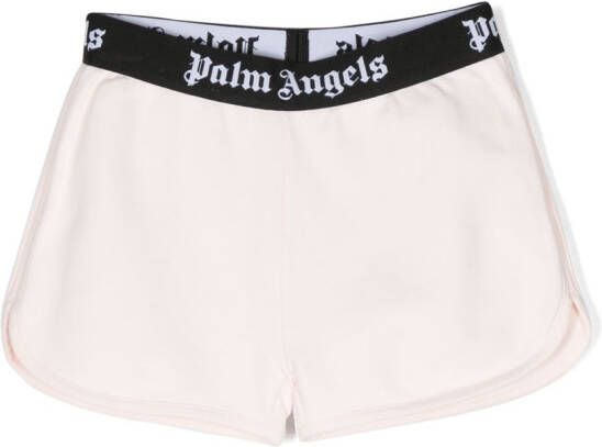 Palm Angels Kids Shorts met logoband Roze