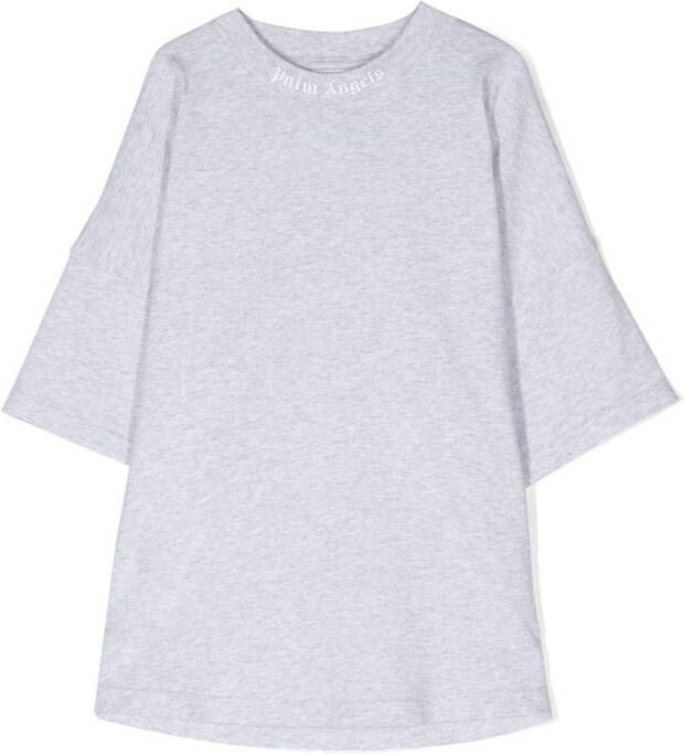 Palm Angels Kids T-shirt met logoprint Grijs