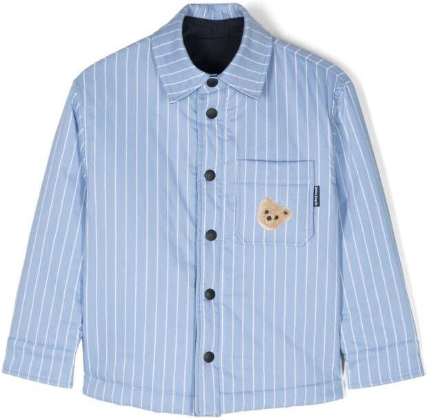 Palm Angels Kids Shirtjack met patch Blauw