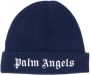 Palm Angels Kids Muts met geborduurd logo Blauw - Thumbnail 1