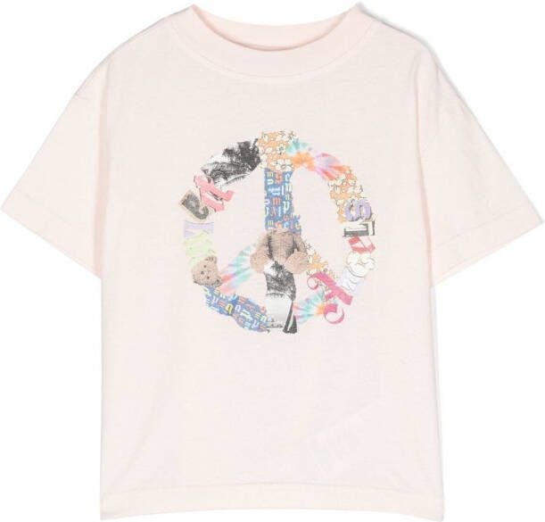 Palm Angels Kids Katoenen T-shirt Roze