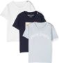 Palm Angels Kids Katoenen T-shirt Blauw - Thumbnail 1