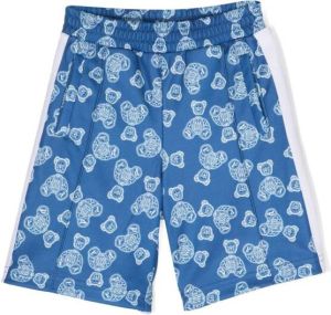 Palm Angels Kids Shorts met elastische taille Blauw