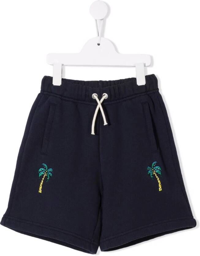 Palm Angels Kids Shorts met trekkoord Blauw