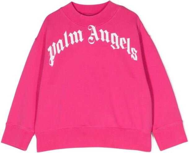 Palm Angels Kids Sweater met logoprint Roze