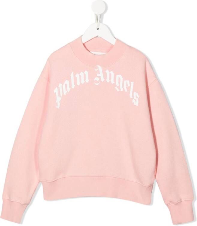 Palm Angels Kids Sweater met logoprint Roze