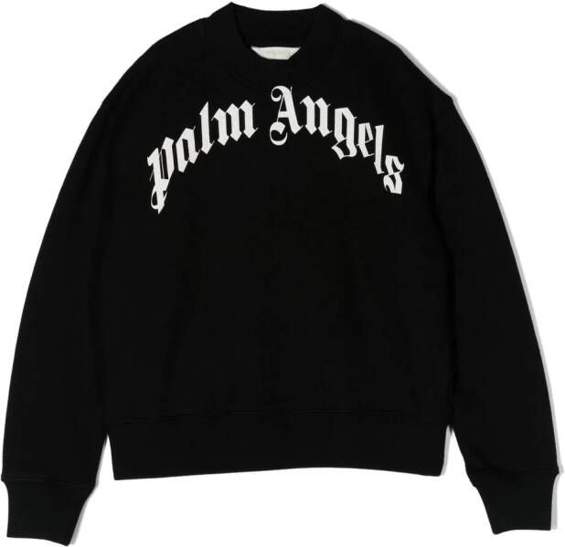 Palm Angels Kids Sweater met logoprint Zwart