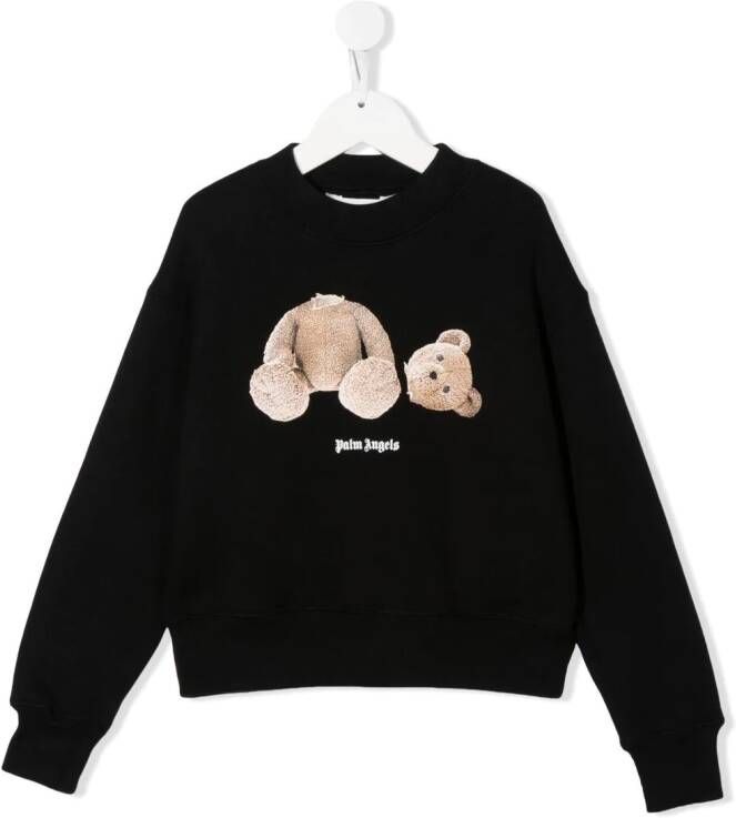 Palm Angels Kids Sweater met logoprint Zwart