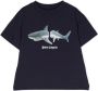 Palm Angels Kids T-shirt met haaiprint Blauw - Thumbnail 1