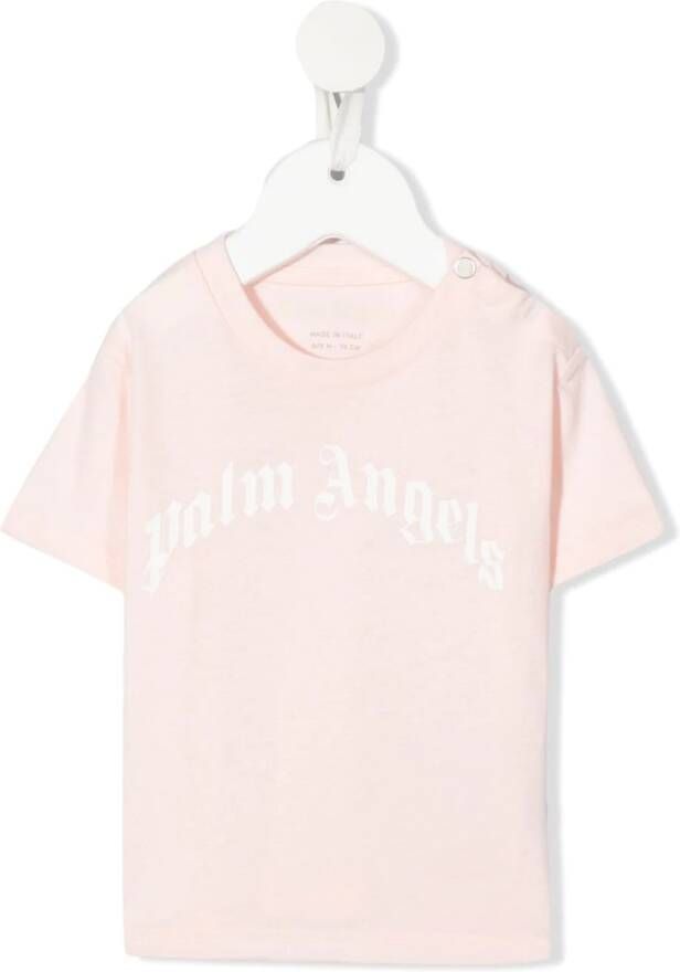 Palm Angels Kids T-shirt met logoprint Roze