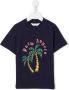 Palm Angels Kids T-shirt met print Blauw - Thumbnail 1