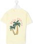 Palm Angels Kids T-shirt met print Geel - Thumbnail 1