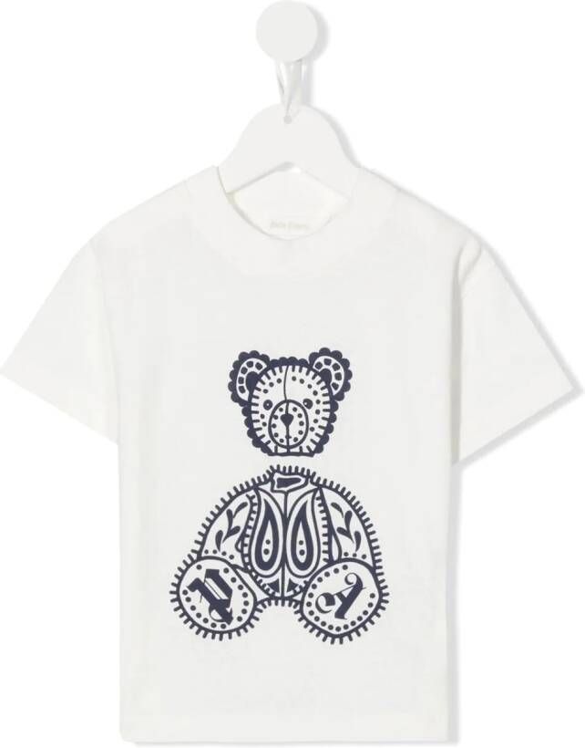 Palm Angels Kids T-shirt met ronde hals Wit