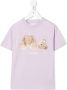 Palm Angels Kids T-shirt met teddybeerprint Paars - Thumbnail 1