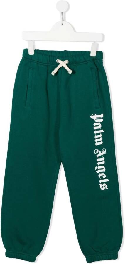 Palm Angels Kids Trainingsbroek met logoprint Groen