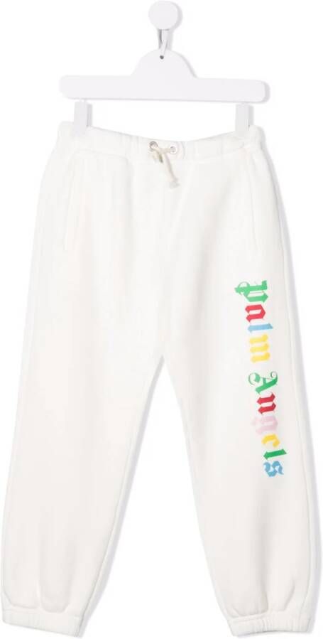 Palm Angels Kids Trainingsbroek met logoprint Wit