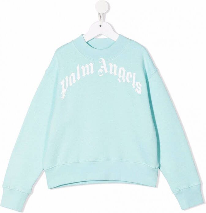 Palm Angels Kids Trainingsjack met logoprint Blauw