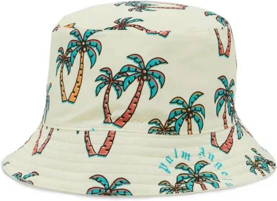 Palm Angels Kids Vissershoed met print Geel