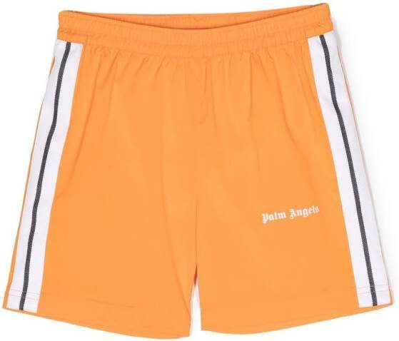 Palm Angels Kids Zwembroek met logoprint Oranje