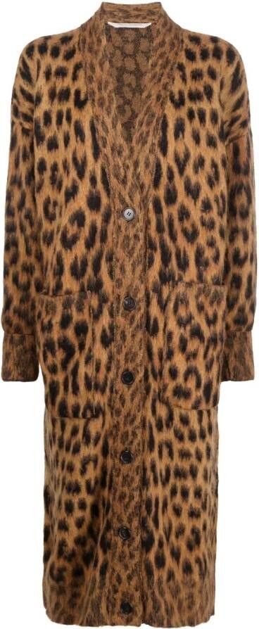 Palm Angels Jas met luipaardprint Beige